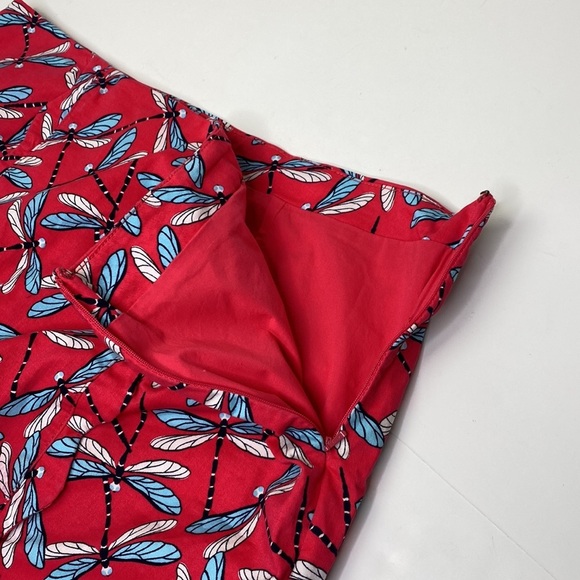 Crown & Ivy Dragon Fly Pink Scallop Skirt Skort size 16 - Picture 4 of 10
